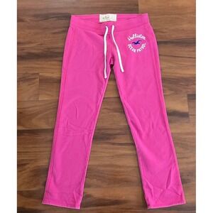 Hollister Ocean Patrol Pink Sweatpants Womens Large Graphic Logo Y2K